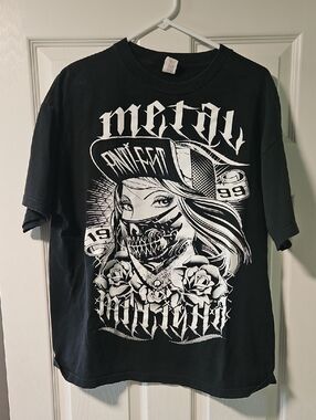 Metal Mulisha Black Tee with White Graphics